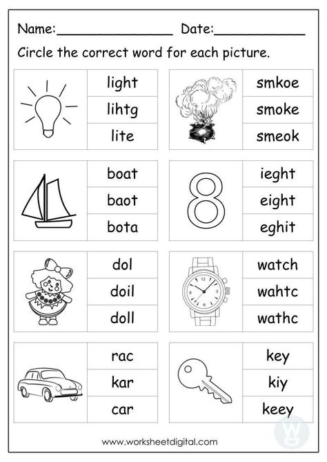 10 Printable Circle the Correct Word, Spelling for Kindergarten Preschool Homeschool, Homework Practice, Word Recognition - Etsy Canada | Spelling worksheets, Spelling word activities, Spelling word practice Spell Check Worksheet, Word Recognition Activities Kindergarten, Spelling Activities For Preschoolers, Homework Chart Classroom, Homeschooling For Preschoolers, 1st Grade Worksheets Free Printables Spelling, Creating Patterns Preschool, Kids Spelling Practice, Kindergarten Homeschool Activities Free Printables