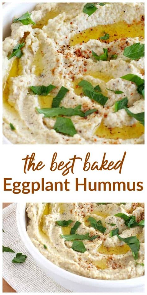 Recipe Hummus, Eggplant Hummus, Arabic Dishes, Easy Eggplant, Healthy Hummus, Hummus Recipes, Hummus Recipe Homemade, Dip Easy, Small Eggplant