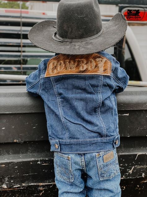 The Whole Herd Boy's  Cowboy Denim Jacket WHCBDJJ - Painted Cowgirl Western Store Western Baby Clothes, Cowboy Denim, Baby Clothes Country, Cute Jean Jackets, Kids Denim Jacket, Western Babies, Unique Jackets, Estilo Country, Country Kids