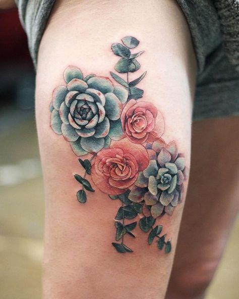 Beautiful Art Tattoos, Apple Blossom Tattoos, Lotusblume Tattoo, Marigold Tattoo, Succulent Tattoo, Inspiring Tattoos, Peony Flower Tattoos, Feminist Tattoo, Rose Flower Tattoos