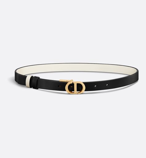 30 Montaigne Reversible Belt Black and Latte Smooth Calfskin, 20 MM | DIOR Dior Belt, Ysl Belt, Dior Star, Luxury Belts, Dior Book Tote, Designer Belt, Designer Belts, Chanel Accessories, Reversible Belt