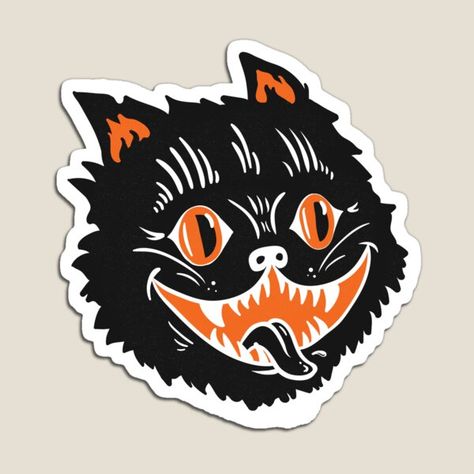 Inspired by retro Halloween designs. Scratchy Cat is here to make your Halloween season purrffect! • Millions of unique designs by independent artists. Find your thing. Black Cat Sticker, Spooky Stickers, Halloween Black Cat, Skull Sticker, Halloween Designs, Black Halloween, Halloween Black, Black Cat Halloween, Halloween Stickers