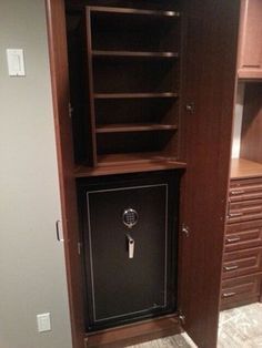 Safe Locker Ideas, Safe In Wardrobe, Wall Safe Ideas, Safe Locker In Wardrobe, Hidden Locker Ideas, Closet Safe Ideas, Hidden Safe In Closet, Closet With Safe, Safe In Closet