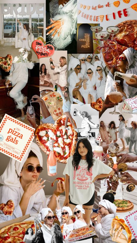 Last Slice/Pizza, PJs, and Prosecco 🍕🥂✨ #lastslice #pjsandpizza #pizzabach #bachelorette #bachinspo #bachelorettetheme #bridalshower #pizza #prosecco #bacheloretteweekend Pjs And Prosecco, Pizza Party Decorations, Slice Pizza, New York Pizza, Bachelorette Itinerary, Bridal Theme, Pj Party, Bday Party Theme, Bachelorette Themes