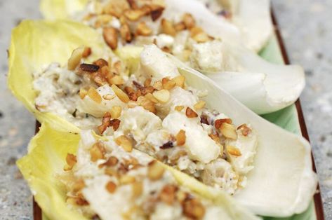 5 Oscar-Worthy Recipes For Your Academy Awards Party - Women of Today Stuffed Endive, Pear And Cheese, Endive Appetizers, Iceberg Wedge Salad, Academy Awards Party, Berry Cocktail, Bacon Wrapped Dates, Christmas Appetizers Party, Awards Party