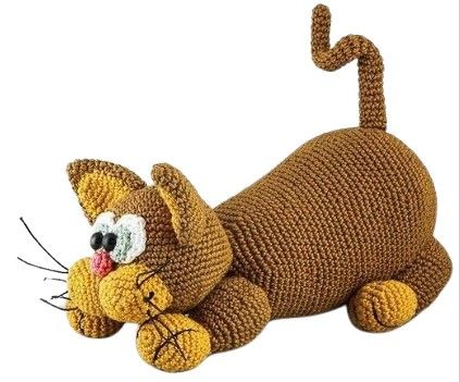 Amigurumi Big Cat Free Crochet Pattern - crochet.sdbes.com Cat Free Crochet Pattern, Cat Knitting, Crochet Game, Crocheted Cat, Crochet Bear Patterns, Crochet Dog Patterns, Easy Crochet Animals, Crochet Animal Amigurumi, Animal Knitting Patterns