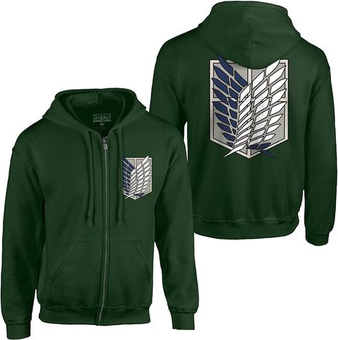 Ripple Junction Attack on Titan Survey Corps Adult Unisex Zip Hoodie Attack On Titan Merch, Attack On Titan Hoodie, Survey Corps, Anime Hoodie, Long Sleeves Coats, Cool Jackets, Cool Hoodies, Green Jacket, Fleece Hoodie