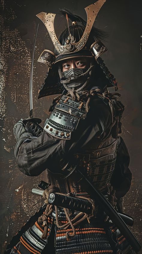 Samurai Suit, Armor Japanese, Portraits Reference, Samurai Tattoo Sleeve, Futuristic Samurai, Guerriero Samurai, Samurai Warrior Tattoo, Ancient Samurai, Japanese Art Samurai