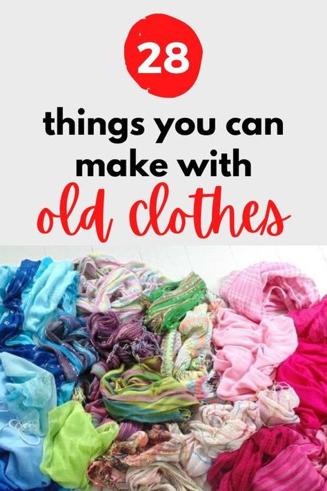 Reuse Old Clothes, Torn Clothes, Recycle Old Clothes, Recycle Crafts Diy, Diy Recycled Projects, Cheap Home Decor Ideas, Recycled Clothes, Upcycling Clothes, Upcycle Clothing