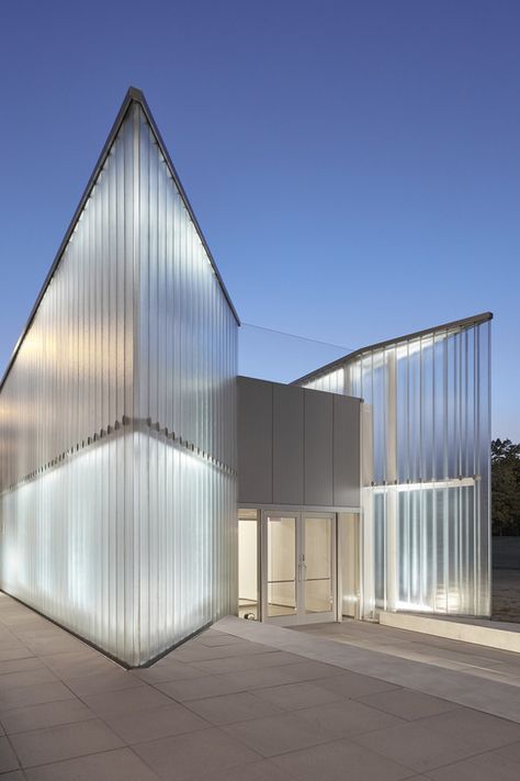 Gallery of Diffused Light: How to Design 'Lantern Buildings' With Self-Supporting Glass Walls - 18 Facade Lighting Design, Channel Glass, Glass Wall Design, Glass Wall Systems, Urban Housing, Glass Building, Facade Lighting, Glass Brick, Glass Walls