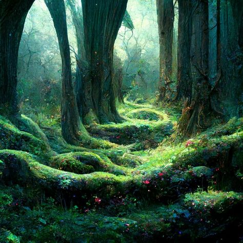 Forest Elf Aesthetic, Elf City, Nature Magic, Forest Elf, Forest Background, Spiritual Artwork, Mystical Forest, Magic Forest, Magic Aesthetic