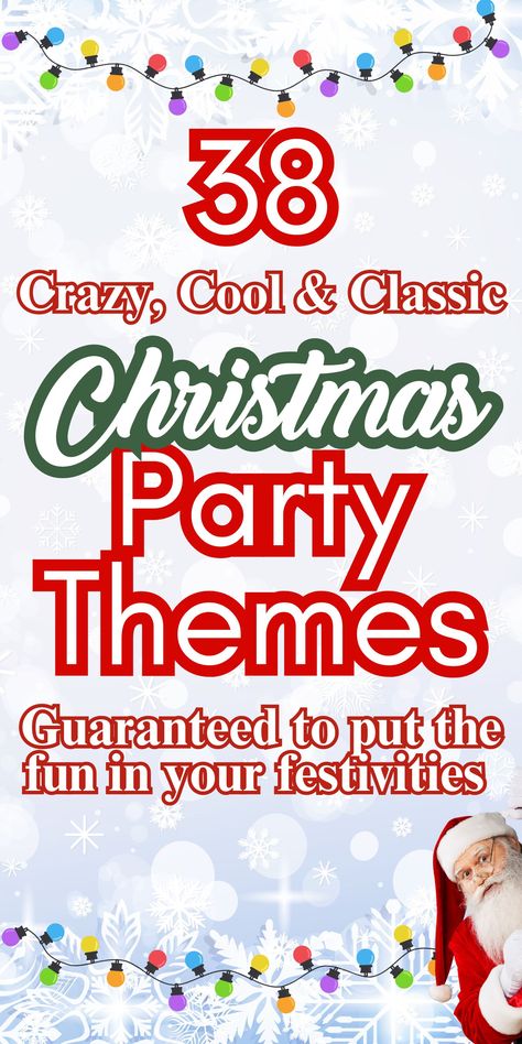 Here's my list of 38 unique fun Christmas party themes to help you plan and host a super fun Christmas party for family and friends, I've focused on themes for adults, grown-up fun ideas for Christmas soirees and get-togethers over the holiday season. You can also use these fun themes for Company office Christmas parties. These themes will help inspire you to plan dress up costumes, outfits, party decor and party food and drink. Unique, fun ideas, Christmas party planning, Christmas hosting easy Las Vegas, Christmas Themed Parties For Adults, Work Christmas Party Themes Ideas, Family Christmas Get Together Ideas, Christmas Food Themes Party Ideas, Disco Christmas Party Theme, Christmas Drop In Party Ideas, Formal Christmas Party Themes, Christmas In July Office Party Ideas