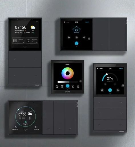 All-in-one smart control panel, integrating video intercom, home appliance, and home security & alarm, transforms any house or apartment into an easy-to-use smart home!
🔍 Multi-size high definition touch screen
📱  Customizable UI layout
🔲 Configurable physical buttons to switch scenarios
#DNAKE #smarthome #homeautomation #security #panel #intercom Iot Design, Smart Home Switches, Smart Panel, Digital Door Lock, Phone Humor, Video Door Phone, Smart Home Control, Smart Home Security, Smart Switches