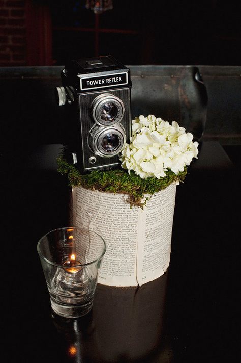 Photo Centerpieces, 26th Anniversary, Anniversary Plans, Reception Table Settings, Victoria Wedding, Donut Holes, One Fine Day, Brew Pub, Vintage Camera