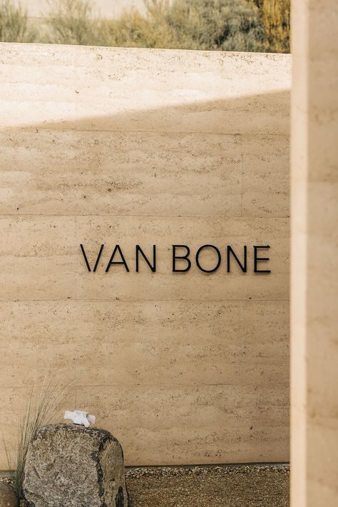 Stone Signage, Metal Signage, Wall Signage, Rammed Earth Wall, Rammed Earth, Drinks Design, Signage Design, Stone Wall, Restaurant Design