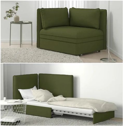 Convertible Beds For Small Spaces, Fold Out Ottoman Bed, Ikea Sleeper, Refurnishing Furniture, Chair Futon, Chair To Bed, Fold Out Chair, Futon Chair Bed, Twin Sleeper Chair