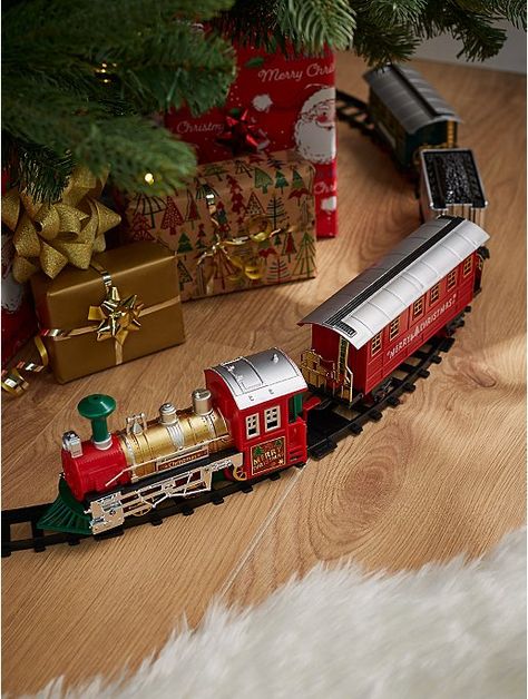 Nutcracker Tree, Christmas Tree Train, Christmas Train Set, Train Theme, Christmas Train, Train Set, Christmas Past, Blue Hat, Diy Christmas Tree