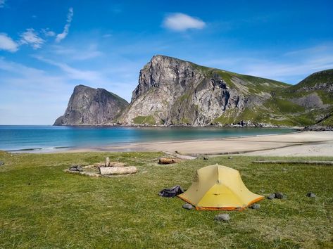 How To Wild Camp On Lofoten Islands (Complete Guide) - The Norway Guide Norway Camping, Norway Roadtrip, Norway Beach, Wild Camp, Lofoten Islands, Norway Travel, Loch Lomond, Looks Street Style, Cool Countries