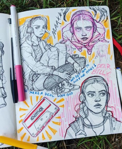 Sketchbook Layout, Some Drawings, Sketchbook Art Journal, Easy Art, Art Diary, Sketchbook Pages, Arte Sketchbook, Sketchbook Inspiration, Book Art Drawings