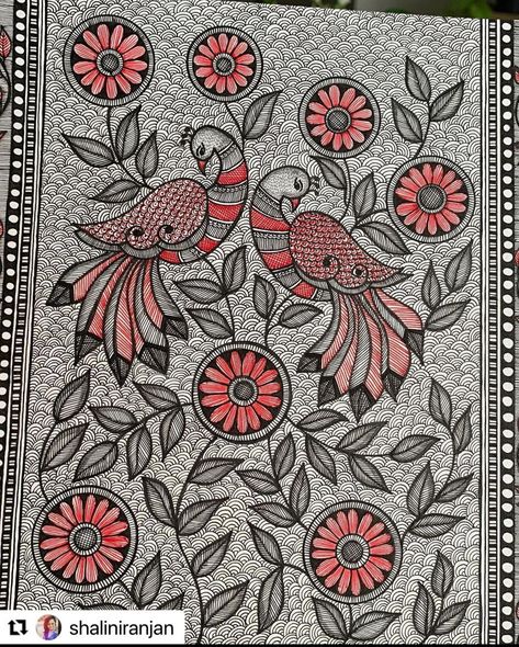 Madhubani Paintings Peacock, Gond Painting, Modern Art Canvas Painting, Boho Art Drawings, Kalamkari Painting, Mandala Art Therapy, Pichwai Paintings, Mandala Art Lesson, Madhubani Art