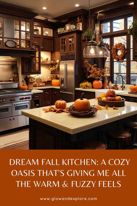 I'm obsessed with this kitchen setup for fall! The way the soft light pours in, the warmth of the wood accents, and those gorgeous autumn leaves... it's like a big hug for my soul. I'm totally inspired to cozy up my own kitchen now! Who else is with me? #fallkitchen goals #cozyvibes #autumninspo Maximalist Kitchen, Kitchen Setup, Fall House, Big Hug, Fall Kitchen, Love Home, Wood Accents, Cozy Living Rooms, Cozy Fall