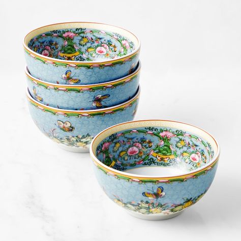 Famille Rose Cereal Bowls | Williams Sonoma Ceramic Nonstick Cookware, Easter Shopping, Appetizer Plates, Oval Platter, It Goes On, Chinese Porcelain, Williams Sonoma, Cereal Bowls, Cooking Tools