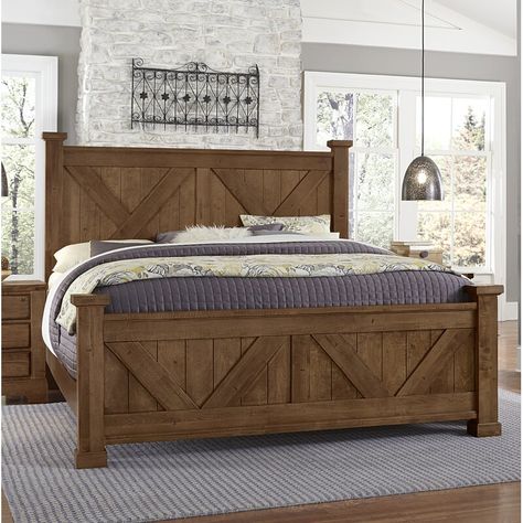 Laurel Foundry Modern Farmhouse Nowicki Panel Headboard | Wayfair Rustic Headboard Diy, Rustic Headboard, Orange Bedding, Lit King Size, Primitive Furniture, Farmhouse Bedding, Standard Bed, Wood Bed Frame, King Bed Frame