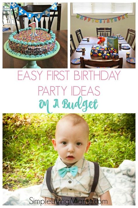 Easy first birthday party ideas for those on a budget Cheap First Birthday Ideas Girl, Planning First Birthday Party Checklist, Cheap First Birthday Food, Budget Birthday Party, Simple First Birthday, Budget Birthday, Party Planning Checklist, Simple Birthday Party, Budget Party