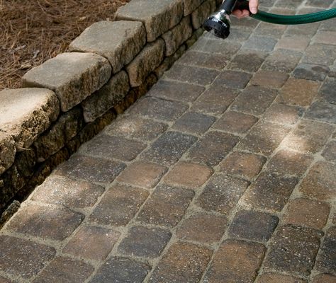 Small Patio With Pavers, Front Walkway Landscaping Entryway, Cobble Stone Pavers, Portland Backyard, Paver Sand, Lakeside House, Cobblestone Pavers, Paver Steps, Cobblestone Driveway