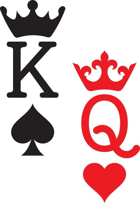 King And Queen Of Hearts, Queen Of Hearts Tattoo, Queen Of Heart, Queen Of Hearts Card, Logo Wallpaper Hd, Idee Cricut, Queen Tattoo, Mugs Design, Heart Tattoo Designs