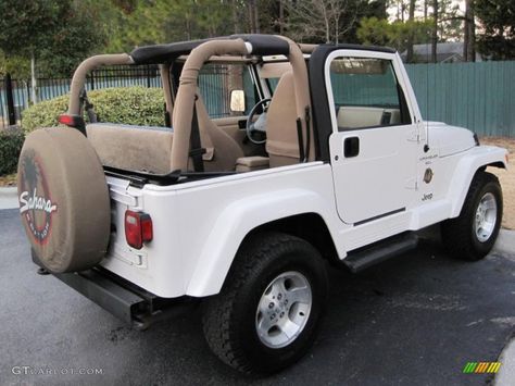 Stone White 2001 Jeep Wrangler Sahara 4x4 Exterior Photo #43429941 White Jeep Wrangler, 2 Door Jeep, Two Door Jeep Wrangler, Jeep Sahara, 2001 Jeep Wrangler, Cars Images, Beach Jeep, Cars Lamborghini, White Jeep