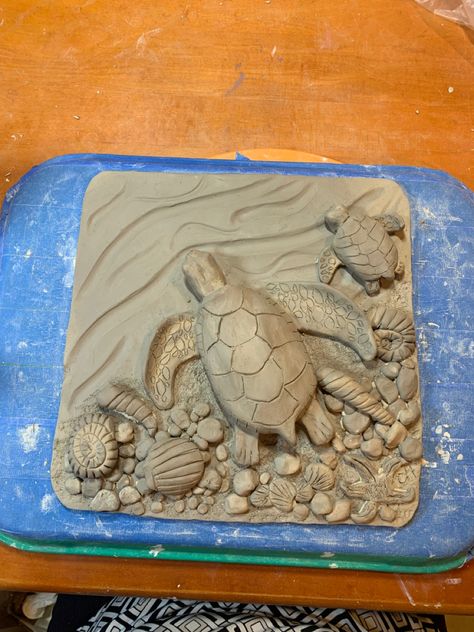 Clay Relief Ideas, Clay Tile Ideas Ceramic Art, 3d Pottery Ceramic Art, Clay Relief Tiles Ideas, Slab Relief Ideas, Clay Art On Board, 3d Ceramic Tiles, Low Relief Sculpture Clay, Texture Clay Ideas