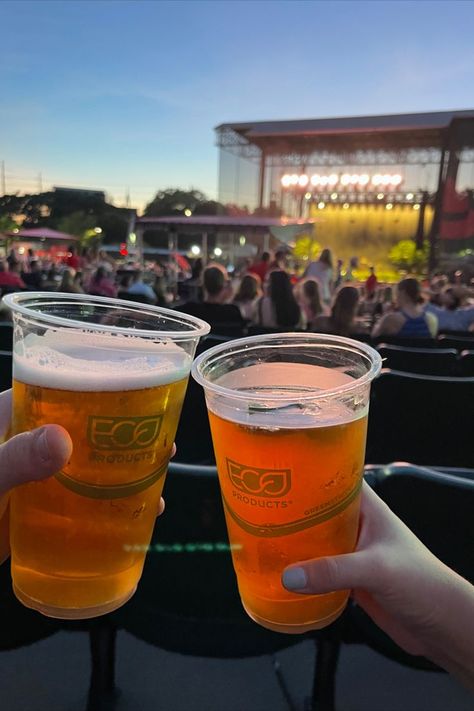 Two hands hold large beers. The two beers cheer in front of an outside concert stage. Beer Cheers Aesthetic, Aesthetic Date Night, Beer Cheers, Date Night Ideas, Summer Concert, Night Ideas, Beer Lovers, Country Boys, Night Aesthetic