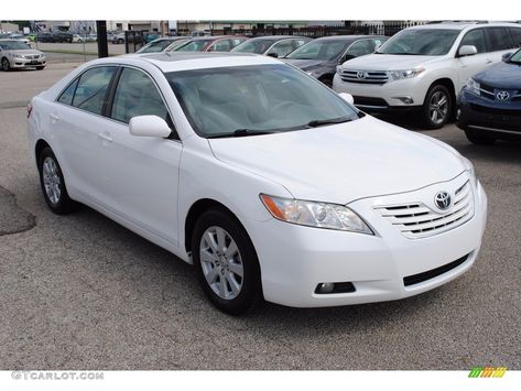 White Toyota Camry, 2007 Toyota Camry, White Toyota, Camry 2009, Camry 2006, Camry 2007, Steel Rims, White Car, Super White