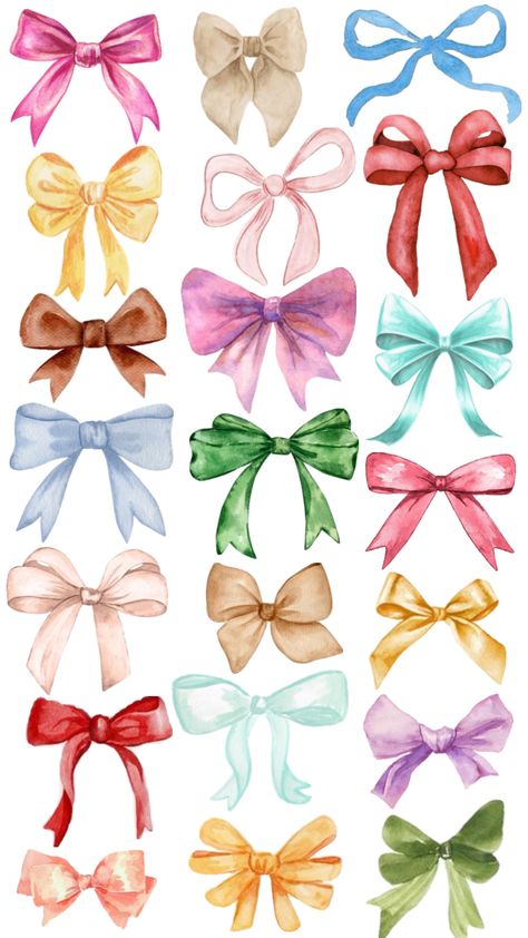 #bows #ribbon #bow #ribbons #diy Ribbon Bow Drawing, Bow Drawing Simple, Coquette Ribbon Drawing, Bow Stickers Aesthetic, Bow Quilt, Ribbon Bow Illustration, Bow Painting, Lace Bow Tattoos, Object Painting