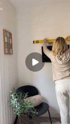 Tv Wall Decor Ikea, Ribba Frame Hack, Ikea Lighting Hack, Ikea Tv Wall, Ikea Frames Hack, Cheap Ikea Hacks, Ikea Wall Lights, Ikea Lighting, Tv On The Wall