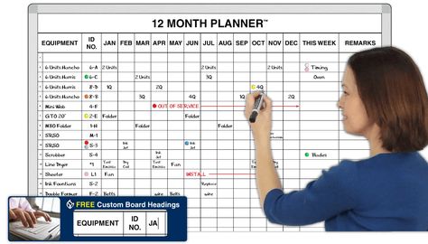 12 Month Preventive Maintenance Planner School Schedule Templates, Monthly Schedule Template, Free Blank Calendar, Weekly Schedule Planner, Blank Calendar Template, Building Maintenance, Schedule Templates, Preventive Maintenance, School Schedule