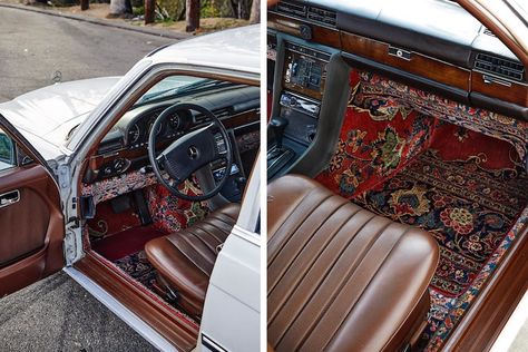 Bike Aesthetic, Car Deco, Classic Mercedes, Vintage Persian Rug, Persian Rugs, Car And Driver, Retro Cars, Reupholster, Car Interior