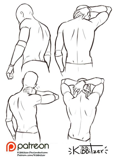 Back reference sheet -PREVIEW- Back Drawing, Different Poses, Drawing Faces, Body Reference Drawing, Hand Reference, Anatomy Drawing, Poses References, Digital Painting Tutorials, Figure Drawing Reference