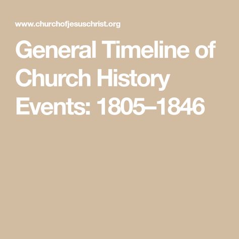 General Timeline of Church History Events: 1805–1846 Priesthood Keys, Kirtland Temple, Melchizedek Priesthood, Nauvoo Temple, Lds Church History, History Events, Teacher Material, Joseph Smith, History Timeline