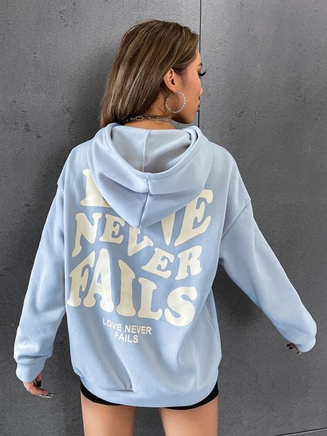 Women Slogan, Sweatshirt Y2k, Drop Shoulder Hoodie, Women Sweatshirt, Tops Casual, Striped Hoodie, Women Hoodies Sweatshirts, Loose Tops, Cargo Jeans