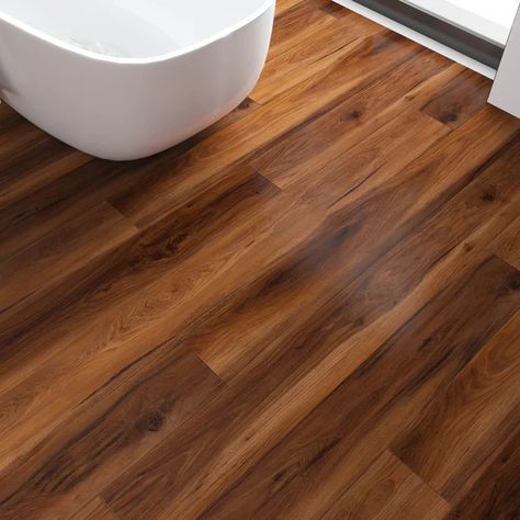 7" x 60" x 7mm Hickory Click SPC Lock Vinyl Plank Laminate Wood Flooring Colors, Waterproof Vinyl Plank Flooring, Maple Hardwood Floors, Vinyl Wood Flooring, Spc Flooring, Housing Ideas, Vinyl Floors, Lvp Flooring, Walnut Floors