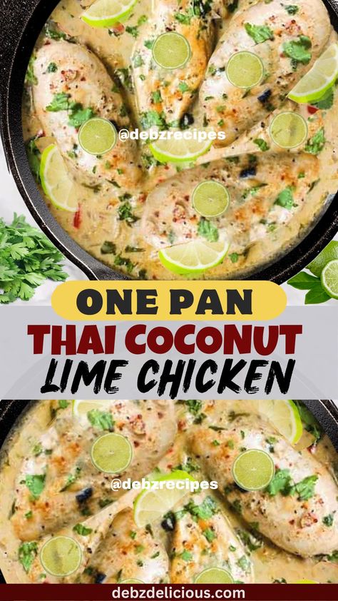 coconut lime chicken, coconut lime chicken recipe, one pan coconut lime chicken, creamy coconut lime chicken, thai coconut lime chicken, coconut lime chicken curry, one skillet coconut lime chicken, one pan coconut lime chicken gluten free Low Carb Chicken Curry, Lime Chicken Breast, Coconut Milk Chicken, Juice Coconut, Lime Chicken Recipes, Coconut Lime Chicken, Goan Recipes, Coconut Milk Recipes, Coconut Chicken