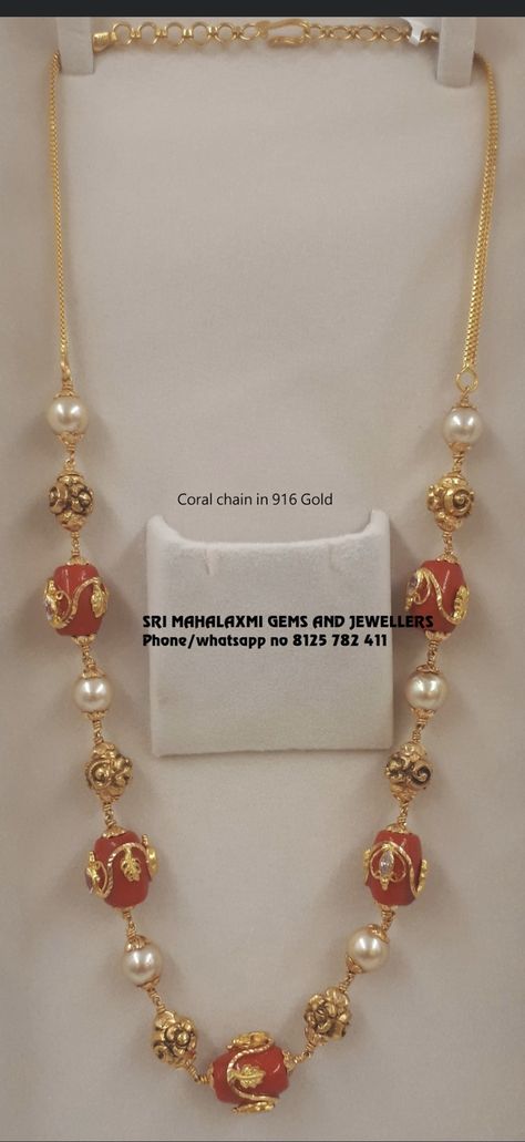 Pagadala Chains Simple, Pagadam Jewellery Necklace, Coral Chain Designs, Coral Chains Gold Indian, Pagadala Haram Designs, Light Weight Gold Pendant Set, Pagadam Jewellery, Pagadala Chains, Pusalu Jewellery