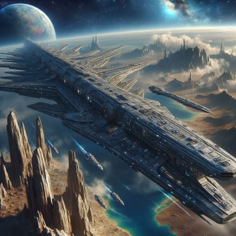 Massive Spaceship Concept Art, Huge Spaceship Concept Art, Giant Spaceship Concept Art, Giant Spaceship, Sci Fi Monster, Generation Ship, Spaceship Concept Art, Ship Station, Scifi Ships