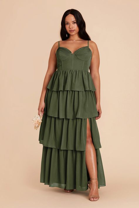 Green Chiffon Bridesmaid Dress, Olive Bridesmaid Dresses, Olive Green Bridesmaid Dresses, Bridesmaid Dress Chiffon, Sage Bridesmaid Dresses, Ruffle Tiered Dress, Sage Green Bridesmaid Dress, Floral Bridesmaid Dresses, Sage Green Dress