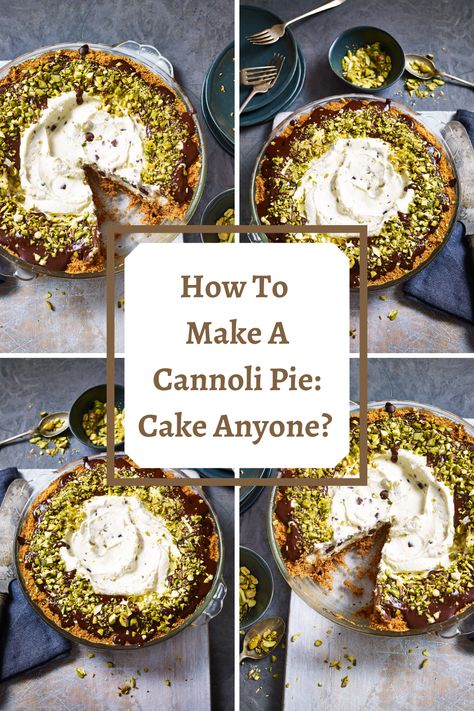 Mini Canoli Pie, Canolli Pie Recipe, Cannoli Cream Pie, Cannoli Tart, Cannoli Pie Recipe, Apple Sorbet Recipe, Cannoli Pie, Cannoli Cheesecake, Delicious Cookies Homemade