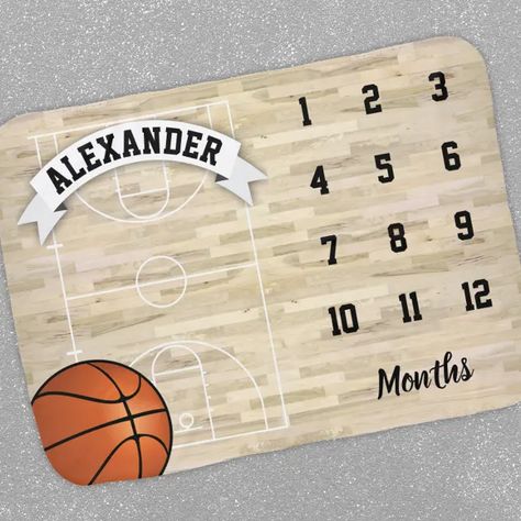 Basketball Sports Boy Milestone Baby Blanket Home Decor Milestone Blankets, Basketball Baby, Monthly Pictures, Sports Baby, Baby Milestone Blanket, Sports Boys, Baby Boy Blankets, Newborn Essentials, Nursery Inspiration