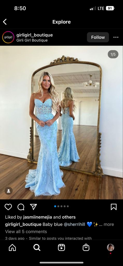 Prom Dresses Blonde Hair Blue Eyes, Light Blue Sparkly Prom Dresses, Blue Sparkly Prom Dress, Baby Blue Prom Dresses, Prom Dress Inspo, Sparkly Prom Dress, Light Blue Prom Dress, Prom Inspo, Prom 2024