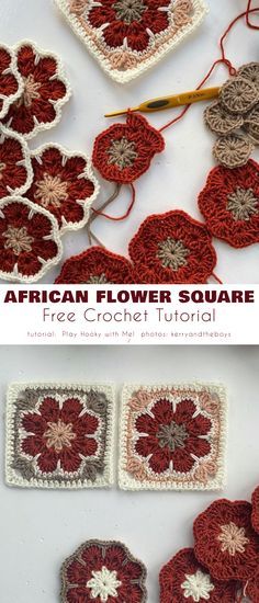 African Flower Square Fall Ideas Grabby Square Sweater, Granny Square Crochet Sweater Layout, Flower Grammy Square, Crochet Textile Art, Pretty Crochet Granny Squares, Crochet Patterns Squares Blanket, Extra Yarn Crochet Ideas, Crochet Project Free Pattern, Mismatched Granny Square Blanket